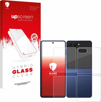 Produktbild von upscreen Schutzglas für Samsung Galaxy Z Flip 7 (Display+Rückseite) Schutzfolie Panzer Folie Glas Display Schutz klar