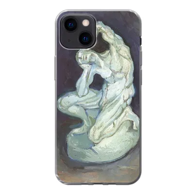 Produktbild von MuchoWow® Handyhülle Schutzhülle Hülle für iPhone 13 mini Gipsskulptur eines knienden Mannes - Vincent van Gogh Silikon Softcase Handy Hülle - Softcase
