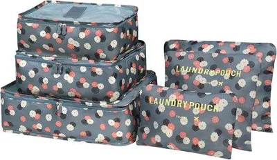 Productafbeelding van Famanu Kofferorganizer, 6-delig - Met 3 opbergkoffers en 3 opbergzakken