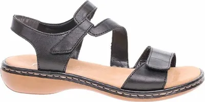 Produktbild von Rieker Dames sandalen  Sandalen Plat - Zwart - Maat 41