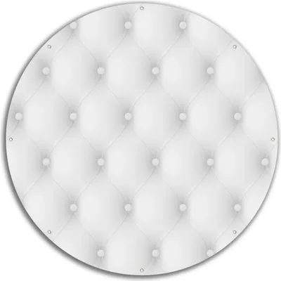 Produktbild von Wallario rundes Outdoor-Poster für Garten oder Balkon, Motiv Weiße Ledertür, 60 cm Durchmesser