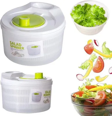 Produktbild von Kleinwasserdicht Opvouwbare Saladerotator Set mit Abdeckung für kleine Salatmengen