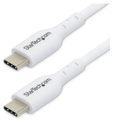 Image de StarTech.com Câble de Charge USB-C de 2m, Charge et Synchronisation, 60W (3A) PD, Câble de Charge USB 2.0 pour Ordinateur Portable - Cordon de Charge USB C Blanc