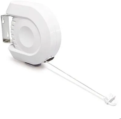 Immagine prodotto di Sistema di stendibiancheria in plastica, 12 m, stendibiancheria, per uso interno ed esterno, stendibiancheria, sistema di stendibiancheria, bianco