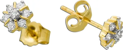 Produktbild von Diamant Ohrstecker Gold 585 14K Natur Diamanten 0.18ct