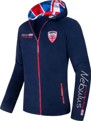 Zdjęcie produktu dla Kurtka polarowa Nebulus męska KINGHOOD, ciepła kurtka polarowa, z długim zamkiem błyskawicznym, Q1711 - Mężczyźni, granatowy, S