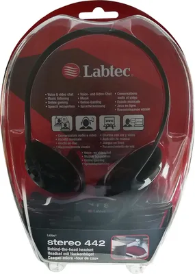 Produktbild von Labtec stereo 442, Stereophonisch, Schwarz, verkabelt, 20 - 20000 Hz, 30 mm, 100 - 16000 Hz