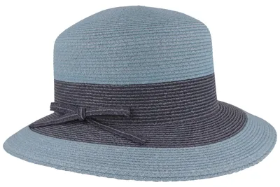 Mayser Damen Raffia-Strohhut Palmira knautschbar mit UV-Schutz  in blau