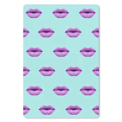Produktbild von MuchoWow® Mauspad Mousepad Lippen - Lila - Muster 40x60 cm - Mousepads - Maus Mat - Pad - Mausunterlage - Schreibtisch Accesoire