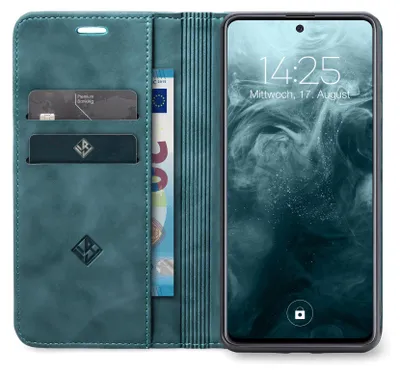 Produktbild von Handy Hülle für Xiaomi 13T / 13T Pro Klapphülle Bookcase Flip Cover Handy Tasche Etui Farbe: Petrol