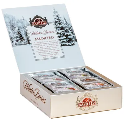 Produktbild von Basilur Winter Berries Tee-Set, 40 Teebeutel.