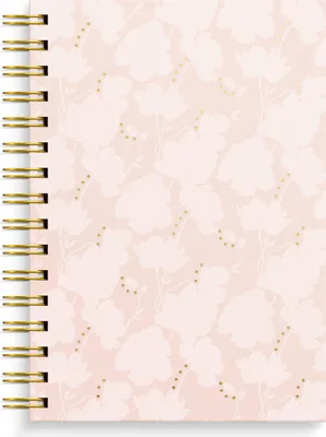 Produktbild von Notizbuch A5 spiralgebunden mit Blumenmuster, 300 Seiten, 70 g Papier
