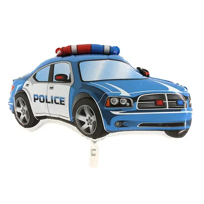 Obrázok produktu pre Ballonim® Policajné auto modré cca 80 cm balóniky fóliové balóniky párty dekorácie narodeniny ..