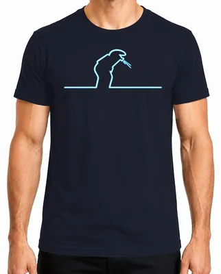 Produktbild von La Linea Balum Strichmännchen Cavandoli Retro Osvaldo Cartoon Herren T-Shirt, Navy, 3XL