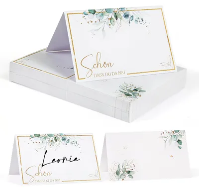 Productafbeelding van Tischkaarten voor Bruiloft - 50 Stuks, 8,5 x 5,5 cm, Blanko Namenskaarten
