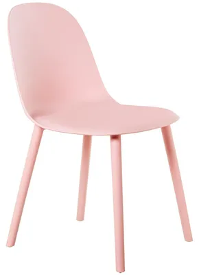 4er-Set Stühle aus PP, rosa, 49x45x81 cm