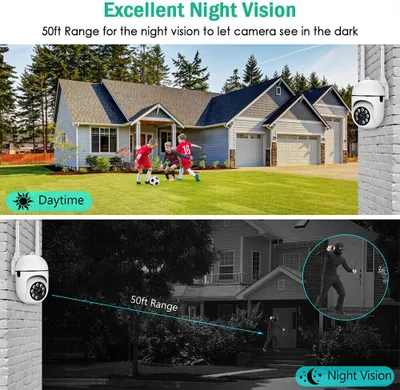Produktbild von 5GHz WIFI 1080P IP NETZWERK CAMERA FUNK WLAN AUßEN ÜBERWACHUNGSKAMERA Netzwerk