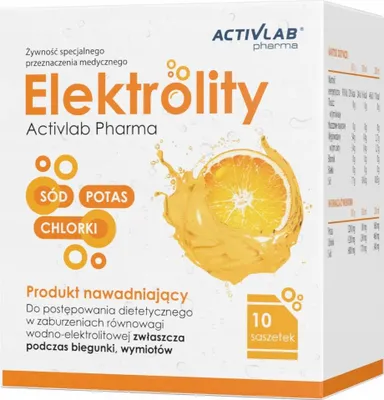 Produktbild von Elektrolyte Natrium-Kalium-Chlorid Orangengeschmack Activlab 10 Beutel