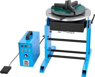 Obrázok produktu pre SucceBuy otočný stôl na zváranie 200 kg, polohovač na zváranie 120 W, rozsah naklonenia -45° až 90°, nastaviteľná rýchlosť otáčania 0,5–5 ot./min, elektrický a s nožným pedálom, ideálny na rezanie, brúsenie a montáž
