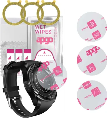 Produktbild von apgo 3 Stück Schutzglas, klar, kompatibel mit DexXer V8 Smartwatch, Hybrid 8H, Ersatz für Hartglas, Displayschutzglas, Bildschirmschutz, Displayschutz, kratzfest