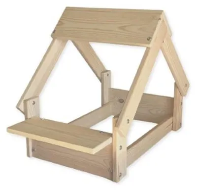 Hundehütte für Innen, Holzrahmen mit Napfhalterung, 60x55x60 cm