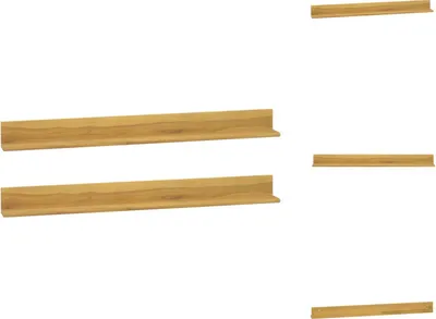 Obrázek produktu pro vidaXL Nástěnné police 2 ks 110x10x10 cm masivní teak - Nástěnné police