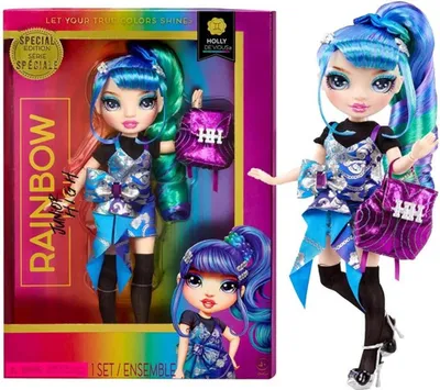 Obrázek produktu pro Rainbow High Junior High Special Edition Doll- Holly De'Vious (Blue), Módní panenka, Ženy, 4 rok/roky, Dívka, 230 mm, Vícebarevný