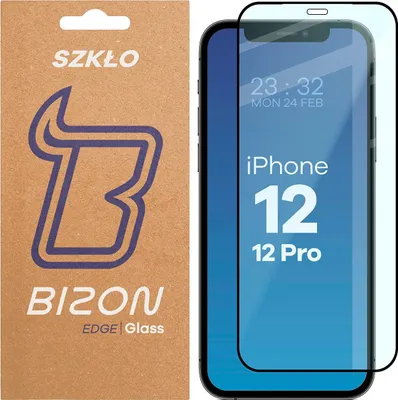 Produktbild von Bizon Glass Edge Panzerglas für iPhone 12 / 12 Pro, schwarz