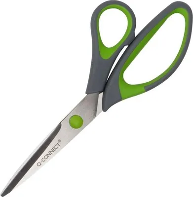 Obrázok produktu pre Q-CONNECT KF00754 Nožnice Soft Grip 20 cm šedé/zelené