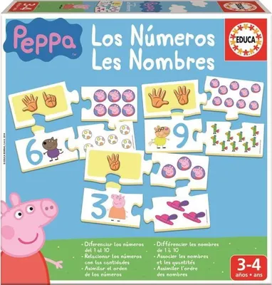 Immagine prodotto di Peppa Pig Gioco didattico con i numeri, puzzle didattico, numeri da 1 a 10, dai 3 anni in su