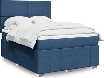 Produktbild von Maison Exclusive - Boxspringbett mit Matratze Blau 160x200 cm Stoff