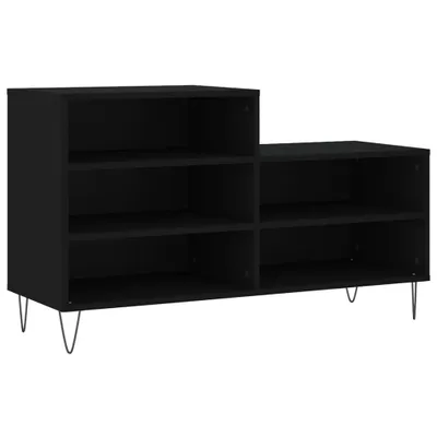 Obrázok produktu pre vidaXL Stojan na topánky čierny 102x36x60 cm Materiál drevo