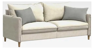 Produktbild von Sofakissen 2 Stück Hellgrau 60 x 40 cm Stoff für Wohnzimmer, Sofa, Schlafzimmer