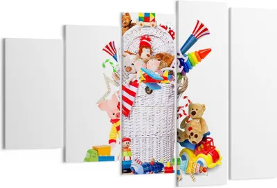Produktbild von Bild auf Leinwand - Leinwandbild - Spielzeug Kinder Spaß Freunde - 150x100cm - Wand Bild - Wanddeko - Leinwanddruck - Bilder - Kunstdruck - Leinwand bilder - Wandkunst - EG150x100-3197