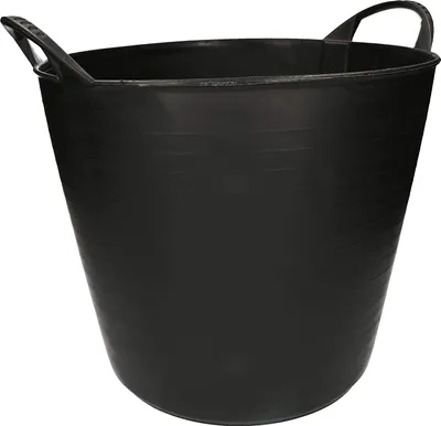Produktbild von KOTARBAU® Elastischer Gummitrog 26L Schwarz mit Tragegriffen Universal Flexibler Gartenkorb
