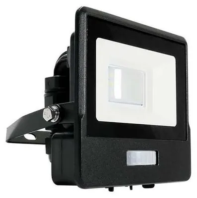 Obrázek produktu pro V-TAC 118S-B LED reflektor 'V-TAC 118S' s PIR senzorem, 10W, 735lm, IP65, pro venkovní použití
