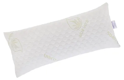 Zdjęcie produktu dla Poduszka z pianki memory 90 cm - Pianka wiskoelastyczna - Mikrofibra - Biała