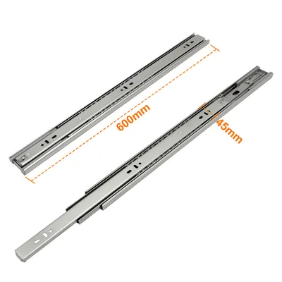 Produktbild von Schubladenschienen Rollenführung Schiene Schubladenauszug Schubladen Kugelführung Selbsteinzug Vollauszug Länge 600mm 5Paar