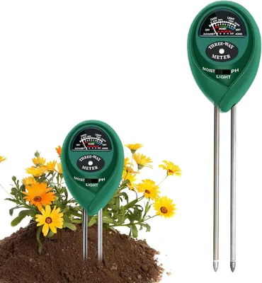 Produktbild von Bodentester, pH-Bodentester 4-in-1 Testgerät für Feuchtigkeit/Temperatur/pH-Wert/Licht, Feuchtigkeitsmesser für Topfpflanzenerde, Garten