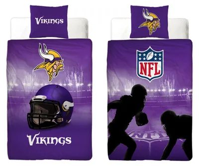 Obrázok produktu pre Sada posteľnej bielizne Minnesota Vikings, rozmer 135 x 200 cm + 80 x 80 cm