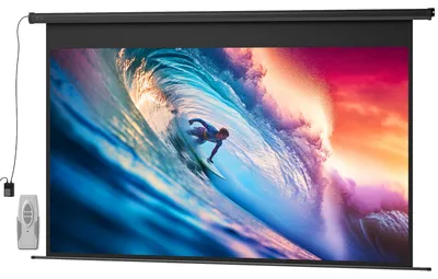 Produktbild von HOMCOM Beamer-Leinwand Elektrisch 266 x 149 cm 16:9 Projektionsleinwand, Metall