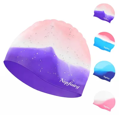 Imagen del producto de Gorro para niños, impermeable, de silicona, con ajuste flexible, ideal para nadar