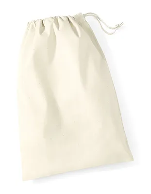 Produktbild von Westford Mill W115 | Baumwolle Stuff Bag / Turnbeutel / verschiedene Größen - Farbe: Natural - Größe: S (25x30cm