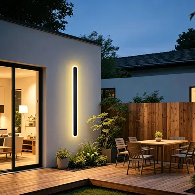 LED-Wandlampe 80 cm, 16 W, dimmbar, IP65, Fernbedienung
