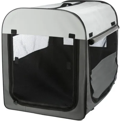 Produktbild von TRIXIE Hundebox Basic - dunkelgrau/hellgrau - 55 × 65 × 80 cm