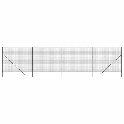 Produktbild von vidaXL Maschendrahtzaun Anthrazit 1,4x10 m Verzinkter Stahl