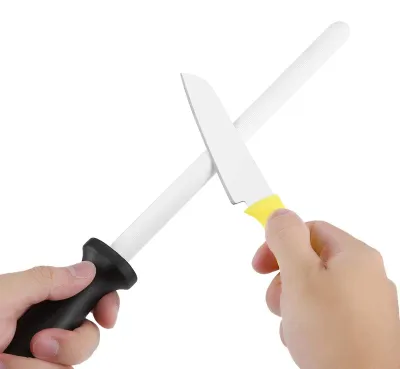 Keramik-Messerschärfer, Schärfstahl, 8 Zoll, mit Kunststoffgriff