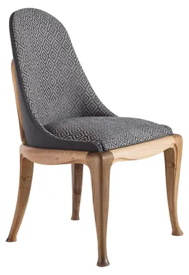 Image de Chaise en bois grise moderne et élégante pour la salle à manger et le bureau