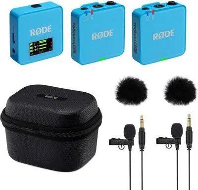 Immagine prodotto di Rode Wireless GO Gen 3 BL con custodia di ricarica + 2x Lavalier GO e 2x WS05