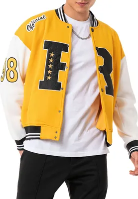 Produktbild von Red Bridge Herren Sweatjacke Collegejacke MustardEcru XL